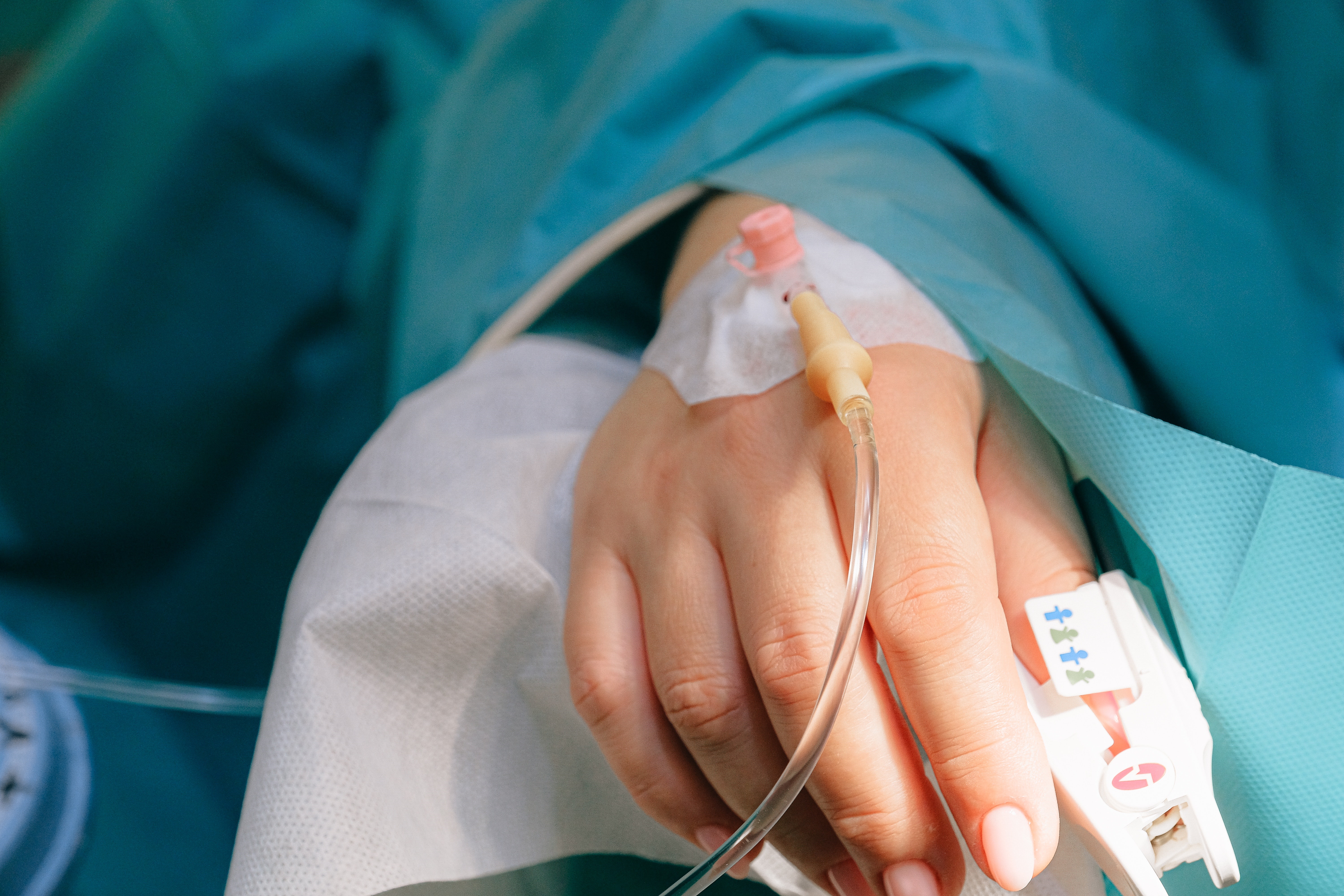 Close up of a patient's hand