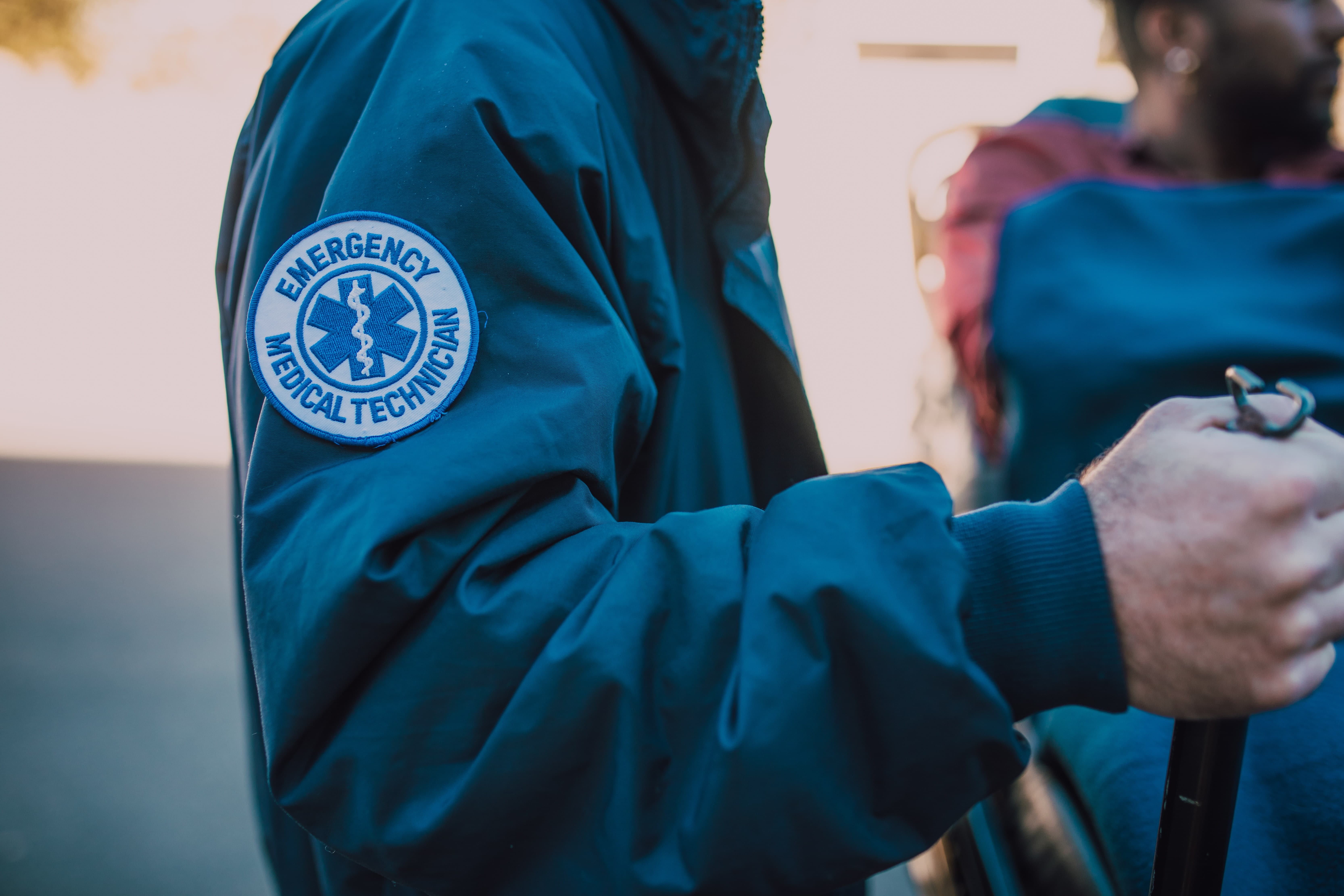 Close up of an EMT patch